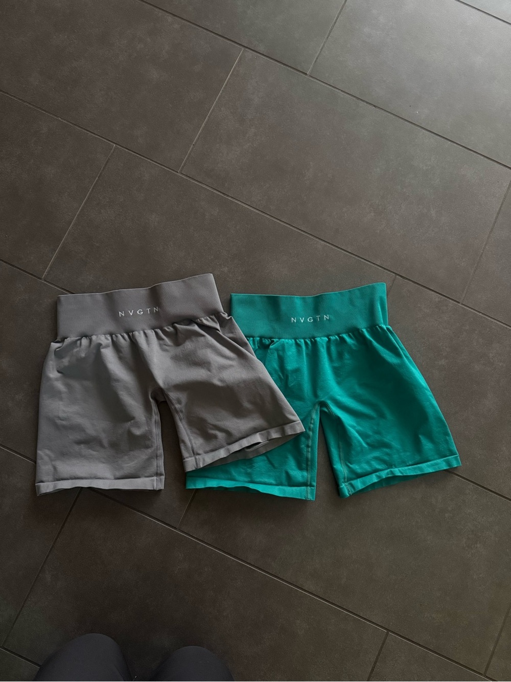 NVGTN Women’s Bike Shorts Duo - Gray & Teal
